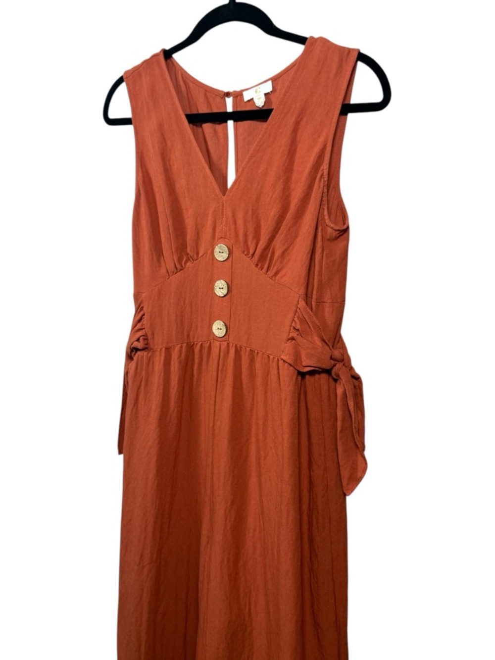 Rust Midi Tie-Waist romper jumper M